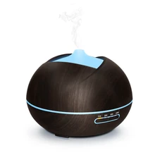 Air Humidifier Essential Oil Diffuser Aroma Lamp Wood Electric Aroma Diffuser Mist Maker for Home-Wood