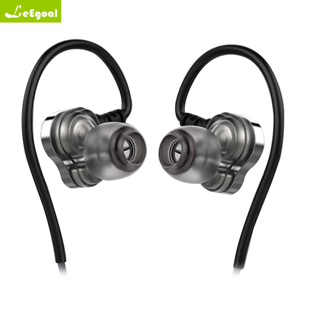 leego 3.5mm In Ear Earpieces Double Moving Coils Earphone Heavy Bass DJ