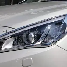 Подходит для hyundai Sonata Lf хромированный передний головной светильник, крышка лампы, отделка головы, светильник, литье, украшение, объемная рамка, рамка