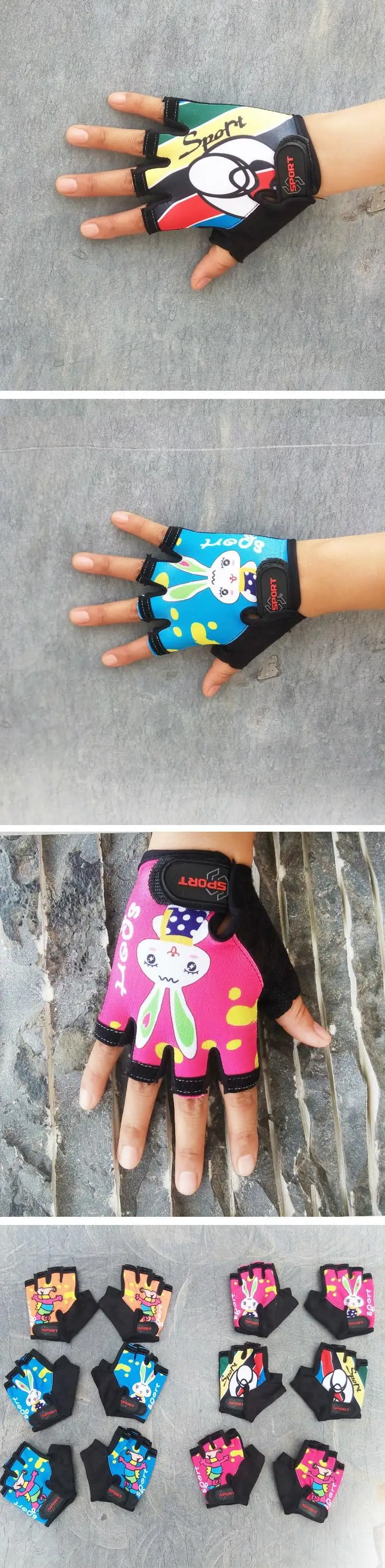 Детские перчатки для шоссейного велосипеда, дышащие перчатки для езды на горном велосипеде, MTB, велосипедные перчатки для детей, спортивные перчатки для мальчиков и девочек