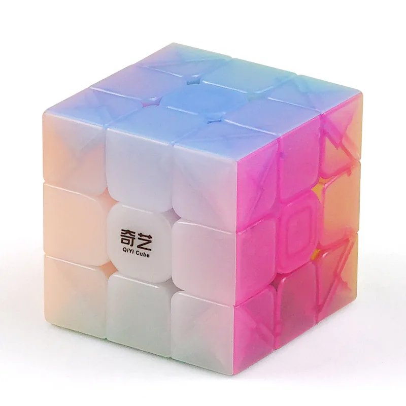 

Qiyi Jelly Color Major Transparent Fund Three Steps Cube Children Alpinia Oxyphylla Toys Plastic Wonderful art warrior