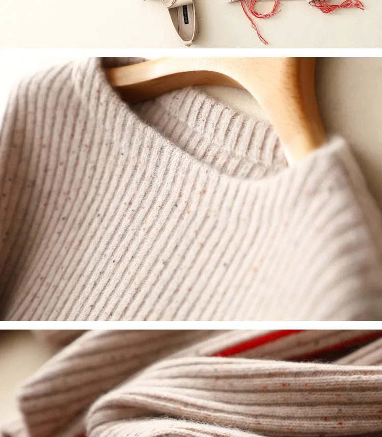 Кашемировый Женский вязаный свободный свитер с круглым вырезом, джемпер с высокой талией, эластичный сексуальный женский вязаный свитер, юбка с кисточками