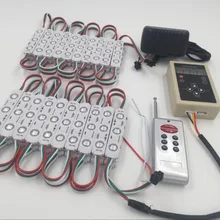 Для выведения токсинов, 40 шт WS2811 IC AC/DC 12 V 3 светодиодный SMD 5050 RGB светодиодный водонепроницаемый светодиодный модуль светящаяся садовая гирлянда+ блок питания+ светодиодный контроллер