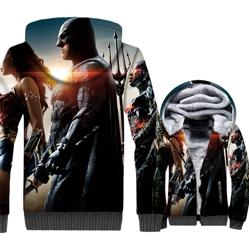 Superhero Mens Hoodies Streetwear Zipper Coat 2018 Fashion Men's