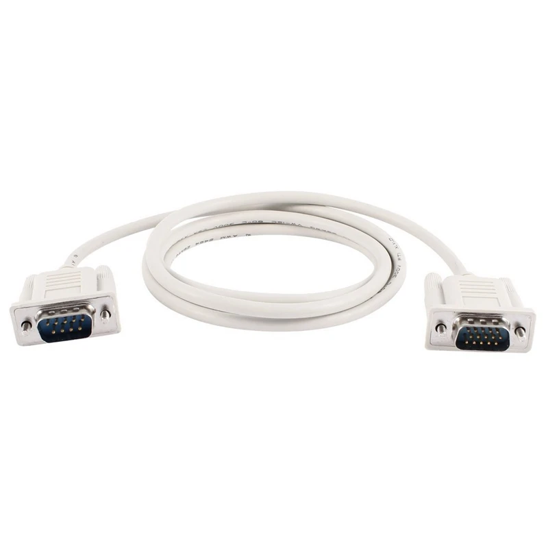 Хит продаж 1 4 м RS232 DB9 9 Pin Male to VGA Video 15 Мужской адаптер кабель светильник серый |