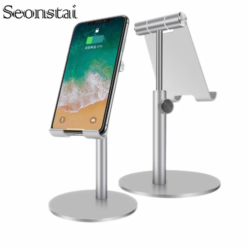 

Aluminium Alloy Elevated Mobile Phone Stand Rotate Holder for iPhone iPad Air Smartphone Metal Desk Desktop Phone Mount Holder