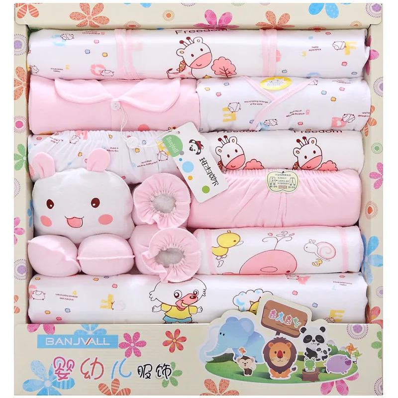 Newborn Clothes Summer Baby Gift Box Set Baby Products Newborn Baby Set 18 Pcs For 0- 3 Month