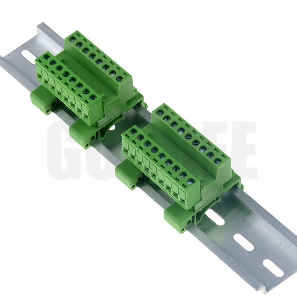 

1sets 2-9pin Pitch 5.08mm Screw Plug-in Terminal Blocks connector Din Rail Mounting instead 2EDG-UKR-5.08mm Rail terminal block