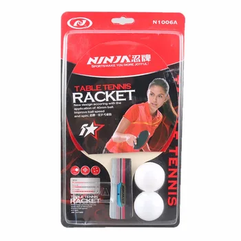 

Professional Carbon Fiber Table Tennis Racket Blade With Double Face Pimples-in Ping Pong Racket Short Handle With 2 balls 1006