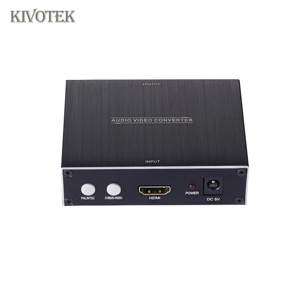 KIVOTEK 2 шт./лот HDMI для CVBS + S-Video Converter, HDMI к S-Video Converter, HDMI К AV/RCA конвертер