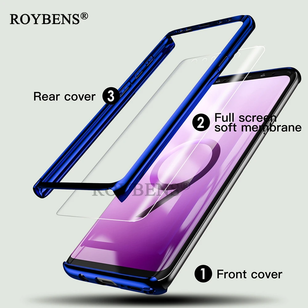 Роскошные Roybens зеркальный 360 ультра тонкий чехол для samsung Galaxy S9 Plus S8 S8Plus S7 Edge Note 8 |