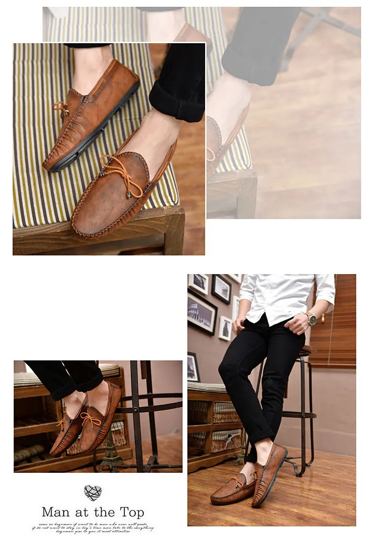 Casual Leather Loafer Shoes Men Soft Comfortable Driving Shoes Men Moccasins Footwear Mokasin Kasual For Men Schoenen785