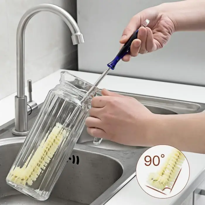 Чистящая Щетка с длинной ручкой гибкий очиститель инструмент для бутылки кухни термос чайник 669