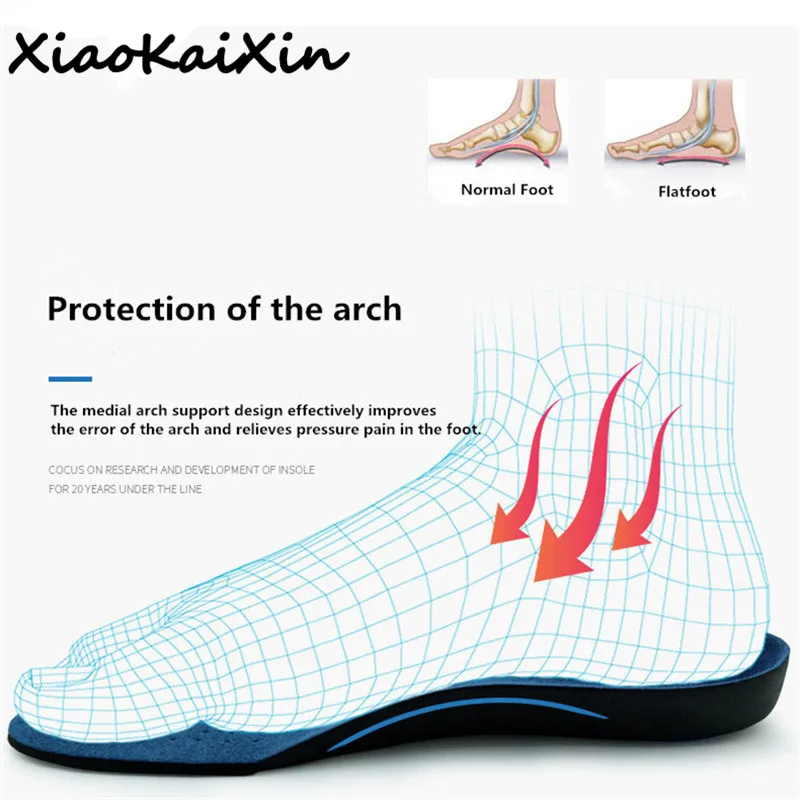 

New Flatfoot Orthotics Arch Support Insole Cubitus Varus Orthopedic Feet Cushion Pads Care Insoles Shock-Absorbant Sports Insole
