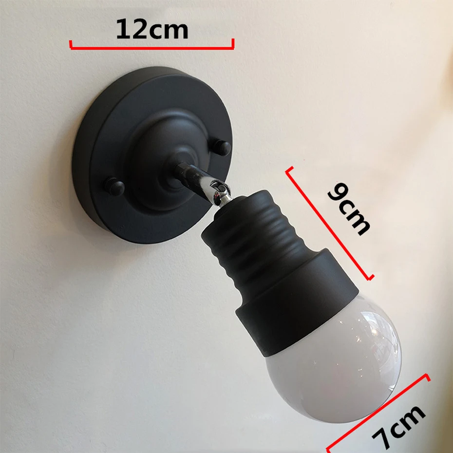Modern ceramic adjustable lamp holder style bedside antique wall lamp single-head living room lights vintage fashion bar lamps