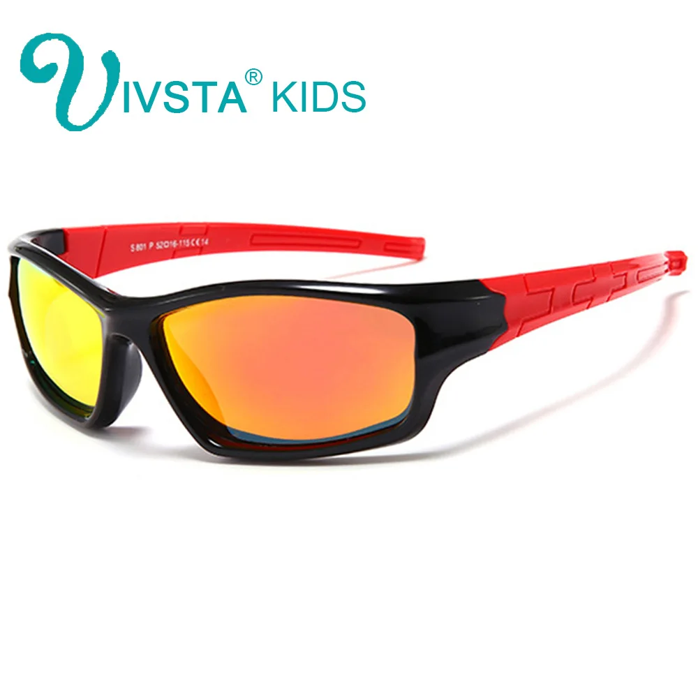 

IVSTA Flexible TR90 Sunglasses Kids Sun Glasses Children Eyewear Boys Summer Beach Polarized Polaroid Rubber Silicone Safety H01