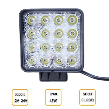 

48W CarSpot Flood Worklight Head Lamp Truck Motorcycle Off Road Fog Lamp Tractor Pickup Wagon AVTs Car LED Headlight Work Lights
