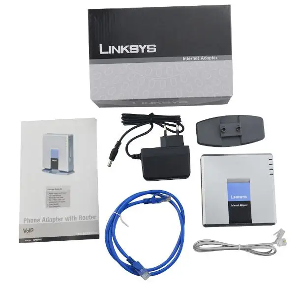 Быстрая! разблокированный шлюз Linksys SPA2102 Voip телефон FXS Voip адаптер SPA2102 Voice по IP adater IP pbx - Цвет: with retail box