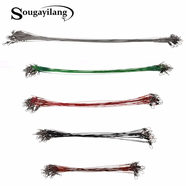 Cheap Sougayilang 100pcs 5Colors Steel Fishing Rope 13cm 15cm 18cm 23cm 25cm the Leash Swivel Tools Lead Trace Fish Line Fishing Line Cheap Sougayilang 100pcs 5Colors Steel Fishing Rope 13cm 15cm 18cm 23cm 25cm the Leash Swivel Tools Lead Trace Fish Line Fishing Line