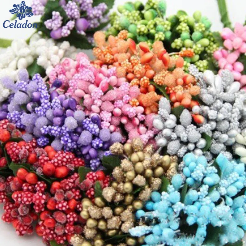 12pcs/lot Wedding Bride Flower Artificial Stamen Flower Festive Party