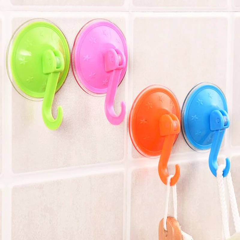

Vacuum Strong Door Towel Handbag Holder Hanging Sucker Hook Suction Cup Sucker Wall Hooks Storage Hanger for Kitchen Random
