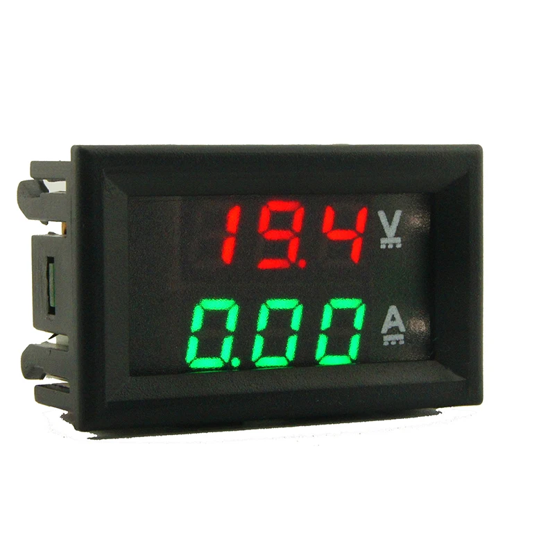 

DC 100V 10A Mini Digital Voltmeter Ammeter Voltage Current Meter Tester 0.28" Blue Red Dual LED Display