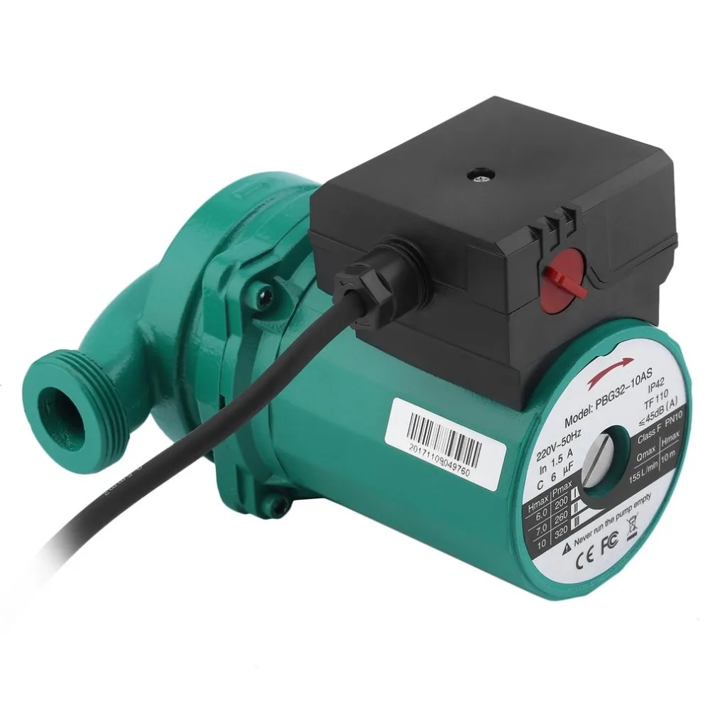 

1.2 Inch 320W 10 Meter Water Pump Blade Water Heating Circulation Pump Lifting Stainless Steel Ultra-Quiet Booster Pump EU Plug