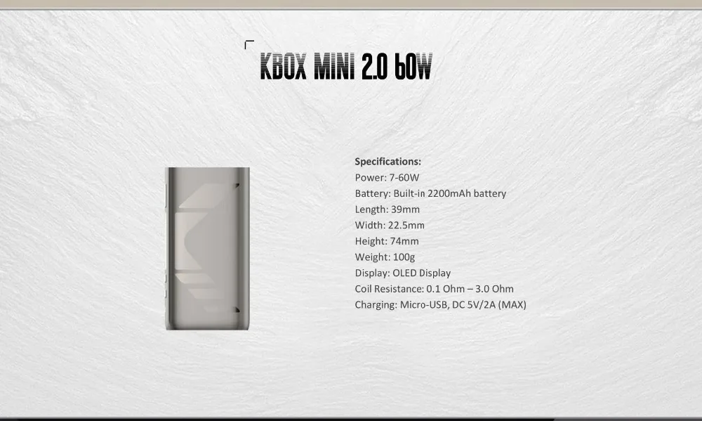 Original Kanger SUBOX MINI V2 Kit 60W KBOX MINI 2.0 Box Mod and 2ML SUBTANK MINI 2.0 Tank Kangertech Electronic Cigarette Vape 01 (7)