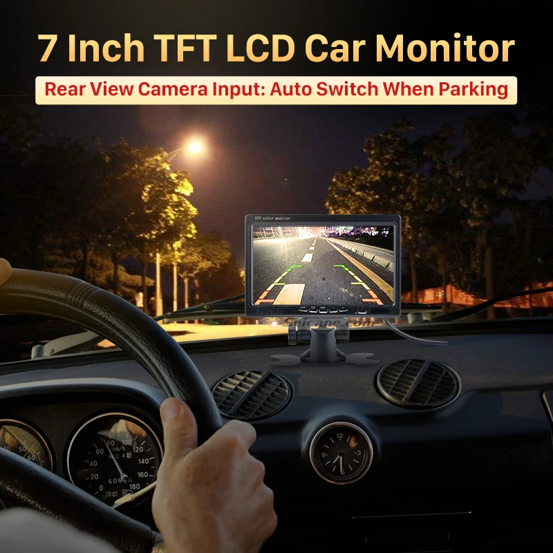 Seicane Универсальный 7 дюймовый автомобильный монитор DVR TFT ЖК дисплей AV Автостоянка