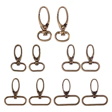 10 Uds Retro bronce acabado equipaje bolsa hebilla langosta cierres perro hebilla Snap Hook DIY costura hecha a mano botones de cadena