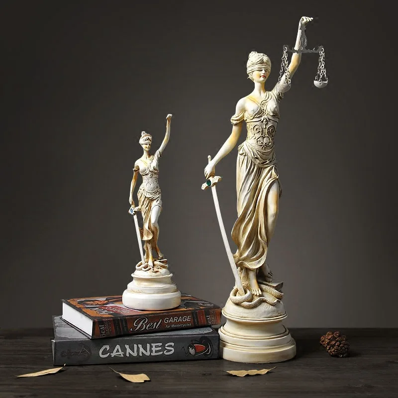 

Unique Ancient Greek Goddess Of Justice Themis Statue Resin Crafts Retro Home Decoration Free Shipping