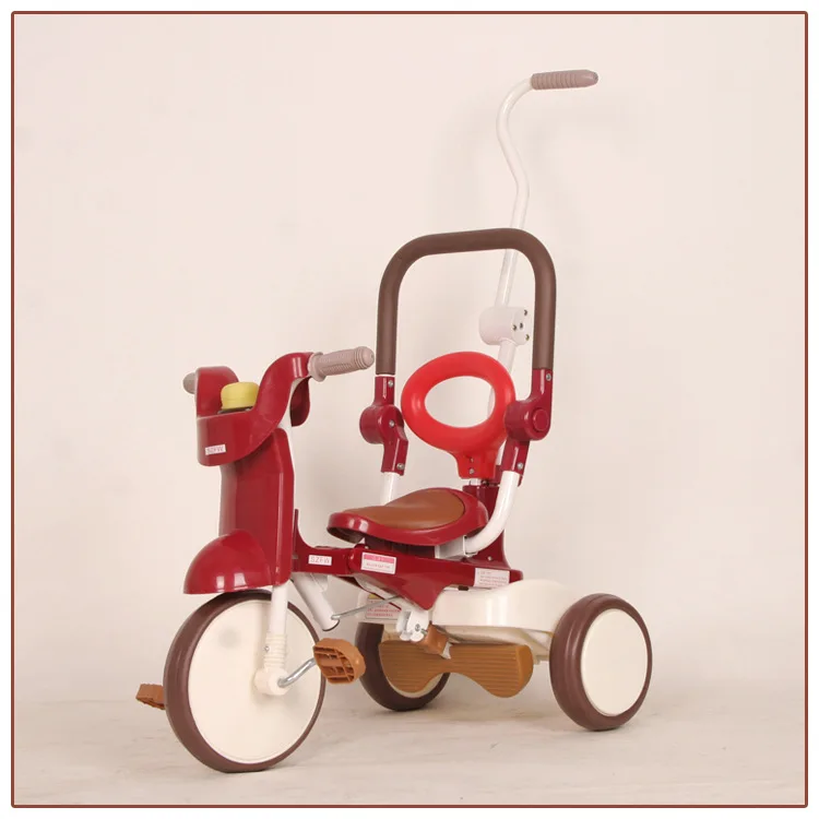 Складной трехколесный велосипед японский два поколения тележка с той же тележкой Baby Carrier коричневый Детские коляски шаг за шагом