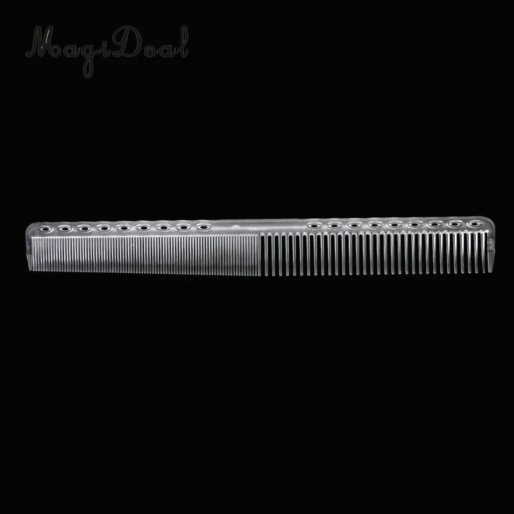 Clear Hair Cutting Comb Barber Hairdressing Hairstyling Salon Plastic Comb