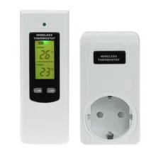 Bajo/Alto Extensor 433 MHz RF Inalámbrico de Control Remoto de Alarma de Temperatura Termostato Enchufe KIT 3KW de Efecto Invernadero de LA UE Plug