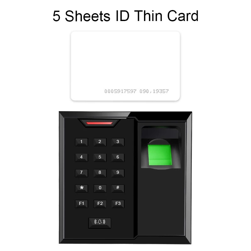 Eseye система контроля доступа отпечатков пальцев бесконтактный считыватель карт безопасности дверной Звонок для двери контроль доступа Лер машина - Цвет: With 5pcs RFID Card
