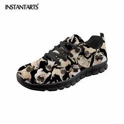 INSTANTARTS мужская повседневная обувь мужские Cue мопса печати для отдыха на шнуровке удобные полуботинки для мальчиков Обувь с дышащей сеткой