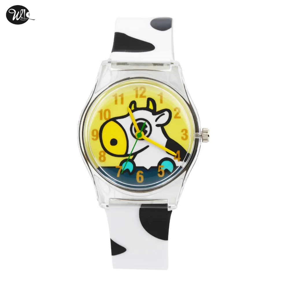 

Girl Quartz Watch Ladies Casual Fashion Watch Student Creative Cow Design Waterproof Watch Child Watch WL Brand