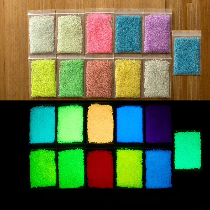 

10 color DIY Graffiti Paint Luminous Acrylic Glow in the Dark or phosphorescent, pigment Sand Particles Party Walls #85080