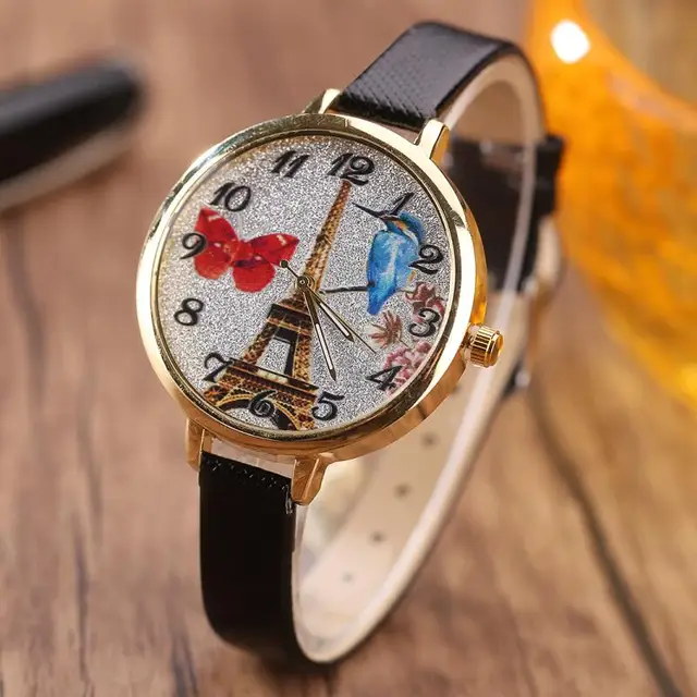 MINHIN Women Personalized Quartz Watches Paris Tower Design Fashion Strap Watch MINHIN Women Personalized Quartz Watches Paris Tower Design Fashion Strap Watch