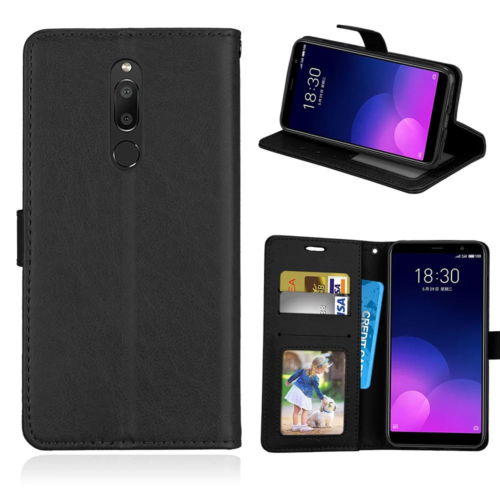 

For Meizu M6T M6 T Case Flip Leather + Silicon Cover Meiblue 6T Funda For Meizu 15 Lite Phone Case For Meizu M15 Soft Capa Coque