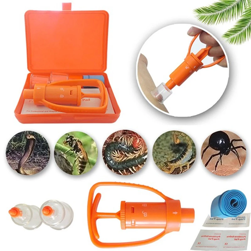 

Safety Outdoor Emergency Tool Kit Emergency Snake Bite Survival Equipment Tools Set Venom Extractor Pump First Aid Kits