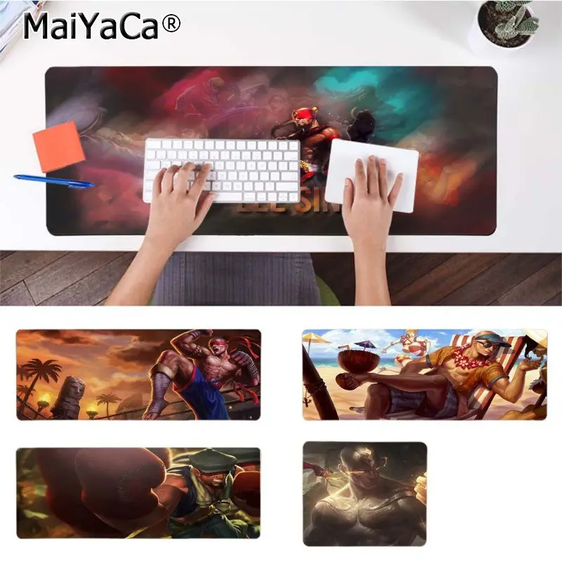 

MaiYaCa Funny Lee-Sin League of Legends gamer play mats Mousepad Rubber Mouse Durable Desktop Mousepad