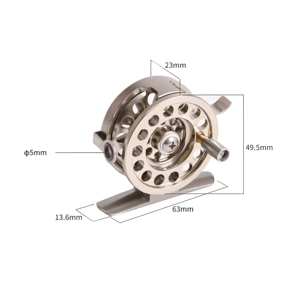 Aluminum Alloy Fly Fishing Reel Right Handed Smooth Rock Ice Fishing Wheel Part