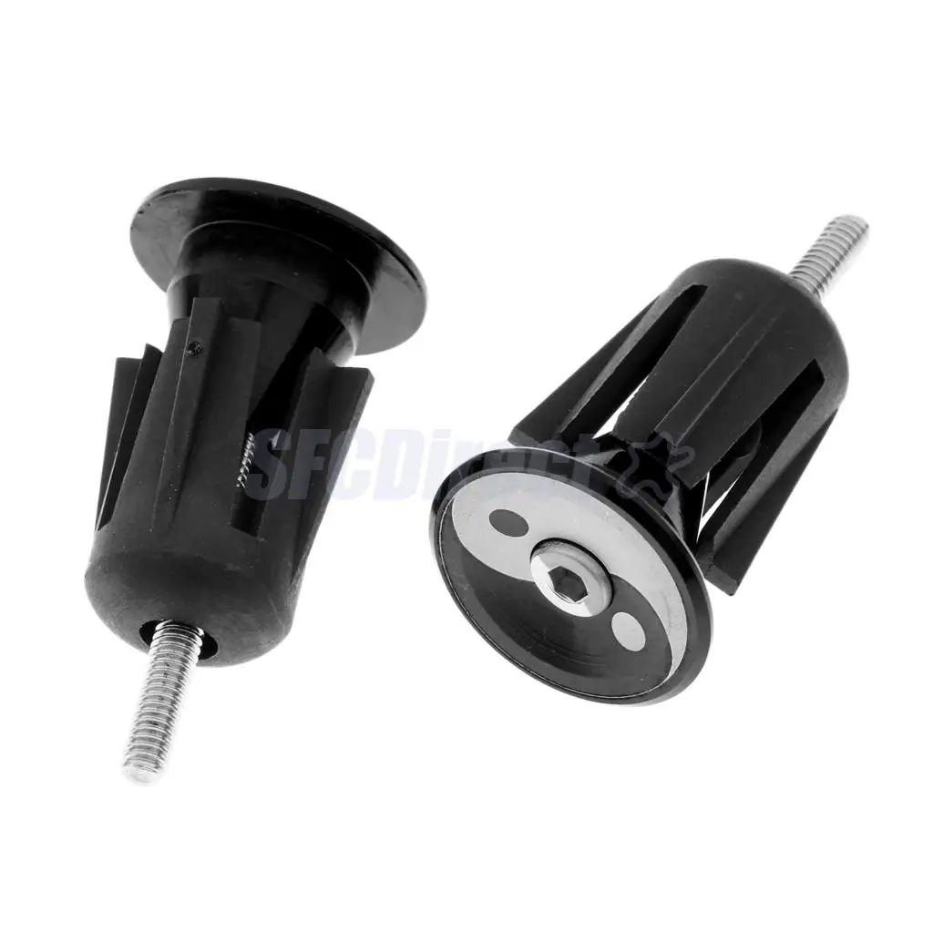 1 Pair Aluminum Alloy Bike Handlebar End Plugs Mountain Road Bicycle Cycling Handle Bar Grips Caps Stoppers 