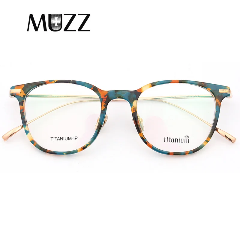MUZZ Высококачественная оправа для очков, мужские очки, оптические очки, прозрачные линзы, очки для чтения, близорукость, рецепт, оправа для очков - Цвет оправы: C1
