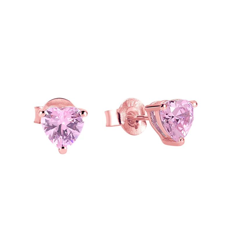 

Wholesale Customized Heart Earrings Rose-gold Color Fashion Jewelry Hot Sale Personalized Earrings For Women