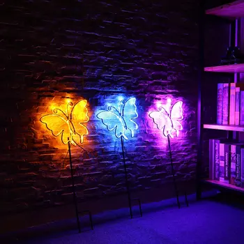 

3pcs/set Butterfly Neon Sign Lights Coffee Bar Mural Crafts Neon Sign Night Lamp Room Home Festival Outdoor/Indoor Decoration