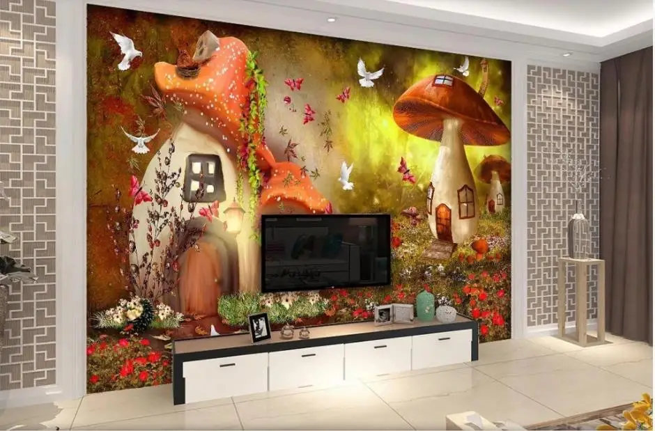 wallpaper for walls 3 d for living room Fairytale world mushroom children's room wallpaper mural wall wallpaper for walls 3 d for living room Fairytale world mushroom children's room wallpaper mural wall