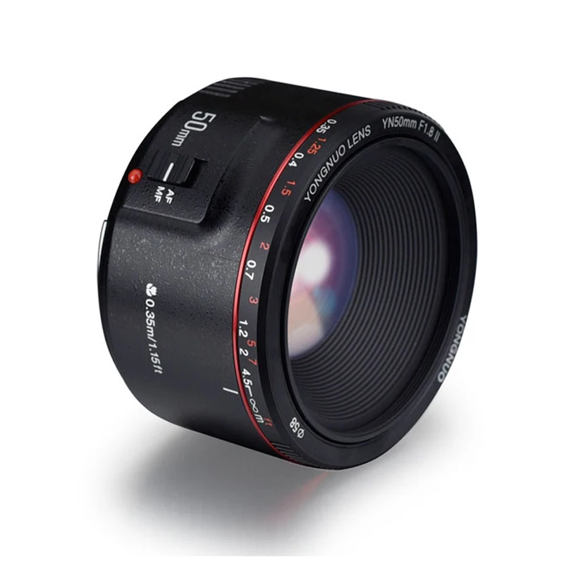 

YongNuo YN50mm F1.8 II Lens Large Aperture Bokeh Effect AF MF Auto Mannual Focus Lens for Canon EOS 70D 5D2 5D3 600D Camera Lens