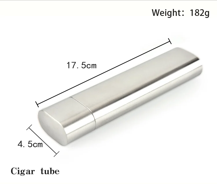 2018 Новый нержавеющей стали двойной трубы сигары трубки с фляжка для вина 2 в 1 из металла хьюмидор Случае Портативный Путешествия сигары